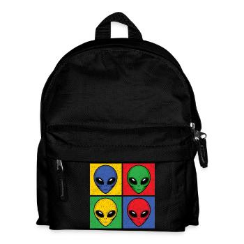Aliens Pop Art Pop Art Alien Heads Alien Faces - Kids' Backpack - black - Front