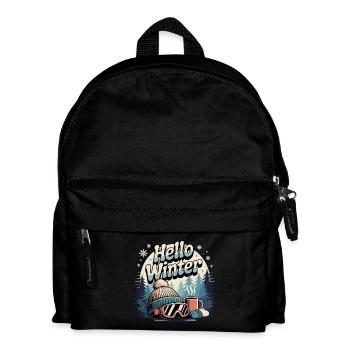 Ski Skifahren Skifahrer - Kinder Rucksack - Schwarz - Vorne