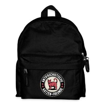 Antifascist Cat Friends - Against the Right - Kids' Backpack - black - Front