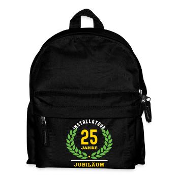 Installateur Jubiläum 25 Jahre 25 jähriges Jubi - Kinder Rucksack - Schwarz - Vorne