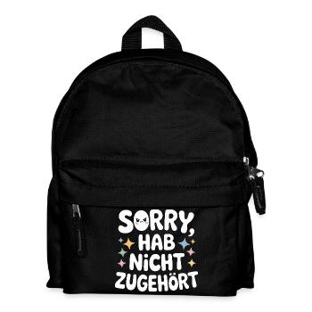 sorry didn't listen distracted anti social - Kids' Backpack - black - Front