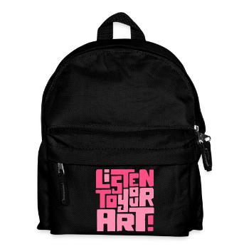 Hör dir deine Kunst an - Kinder Rucksack - Schwarz - Vorne
