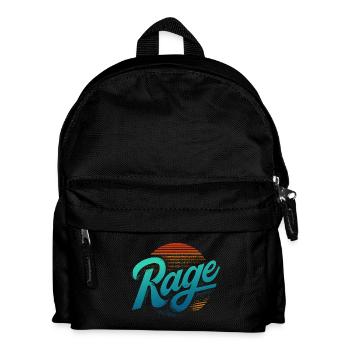Rage Neon Retro Schriftzug - Kinder Rucksack - Schwarz - Vorne