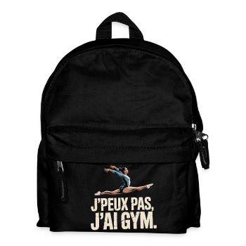 Je Peux Pas J'ai Gym | Gymnastique Cadeau | gym - Sac à dos Enfant - noir - Devant