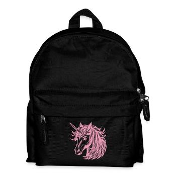 Unicorn head - Kids' Backpack - black - Front