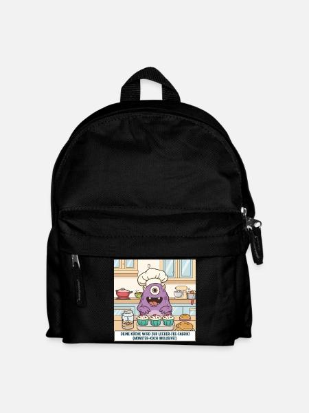 Monsterkoch backt Cupcakes - Kinder Rucksack - Schwarz