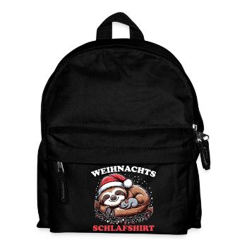 Christmas Sleep Shirt Christmas Sloth - Kids' Backpack - black - Front