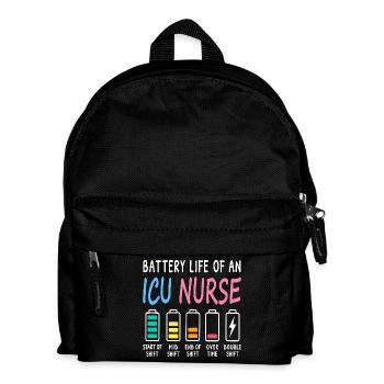 Battery level of an intensive care nurse Humor - Kids' Backpack - black - Front