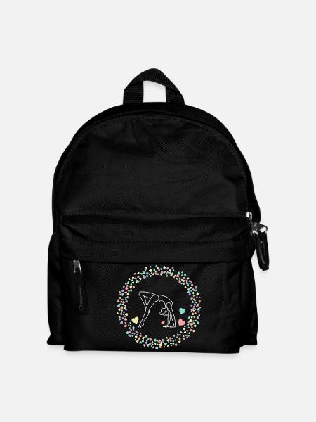 Turnen Gymnastik Turnerin Akrobatik Geschenk - Kinder Rucksack - Schwarz