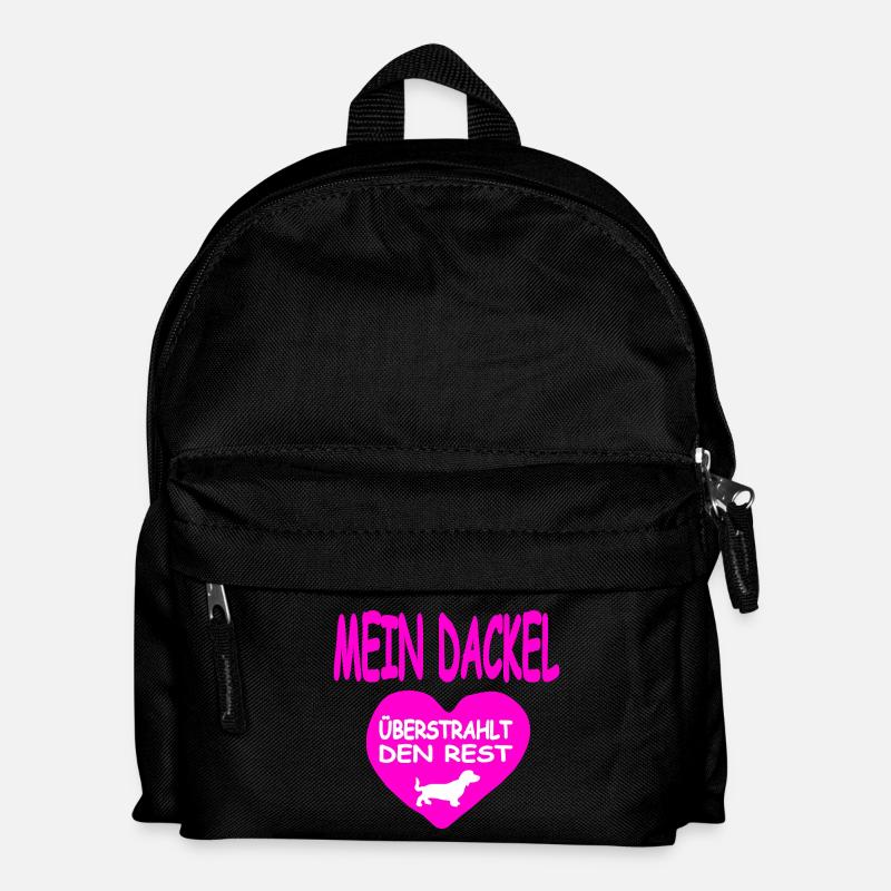 Dackel - Kinder Rucksack - Schwarz