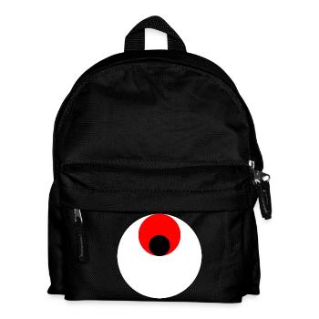 3 Kreise, weiß, rot und schwarz - Kinder Rucksack - Schwarz - Vorne