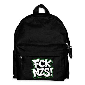 FCK NZS Statement gegen Rassismus - Kinder Rucksack - Schwarz - Vorne
