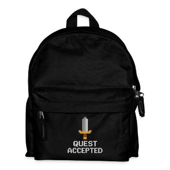 Quest Accepted Pixel Sword - Kids' Backpack - black - Front