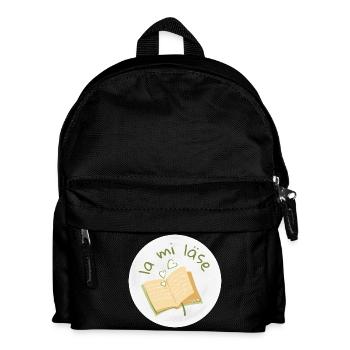 la mi läse - Kinder Rucksack - Schwarz - Vorne
