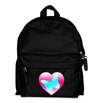 Schmetterling - Kinder Rucksack - Schwarz - Vorne