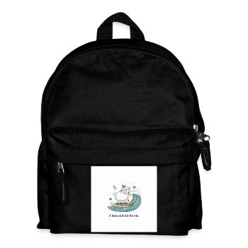 Surfing Sheep - Kids' Backpack - black - Front
