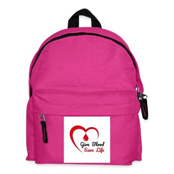Emblème du cœur de don de sang - Sac à dos Enfant - fuchsia - Devant