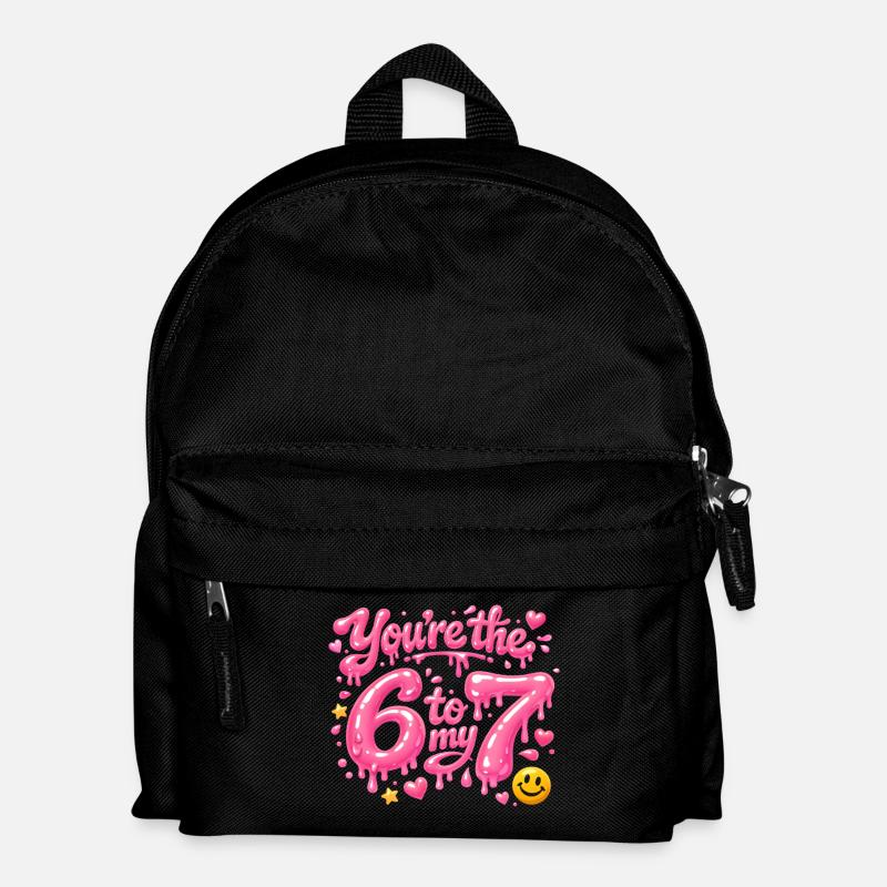 Du bist die 6 zu meiner 7  - Kinder Rucksack - Schwarz