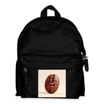 Laughing Coffee Bean - Kids' Backpack - black - Front