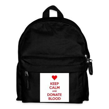 Calm Heart Donate Blood - Kids' Backpack - black - Front