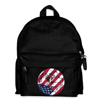 Drapeau américain de volleyball : cadeau patriotique américain - Sac à dos Enfant - noir - Devant