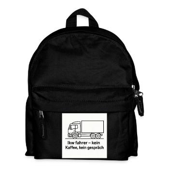 Chauffeur de camion, pas de café, pas de paroles - Sac à dos Enfant - noir - Devant