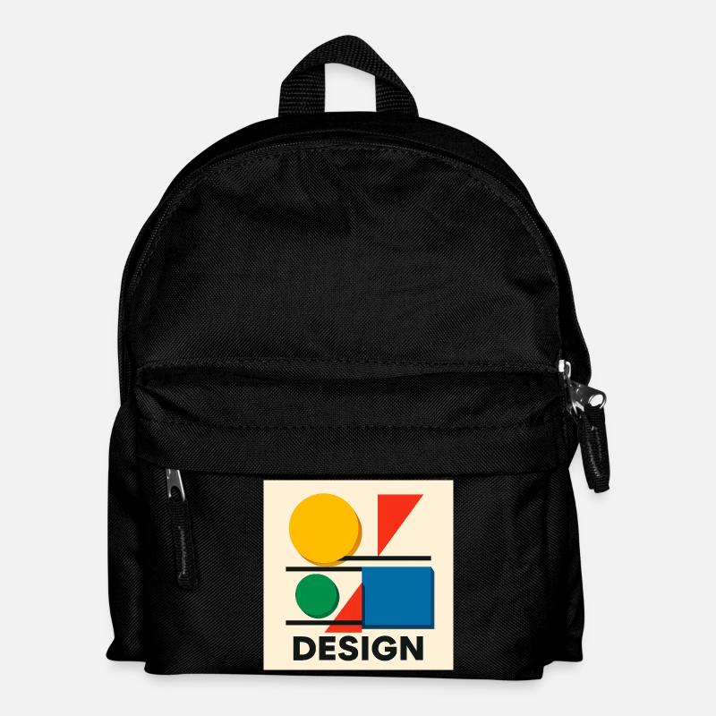 Geometry Bauhaus Colorful Composition - Kids' Backpack - black