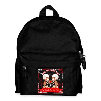 Cute Skeleton Valentine - Love You To The Bone Tee - Kids' Backpack - black - Front