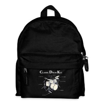 Klassisches Trommeldiagramm - Kinder Rucksack - Schwarz - Vorne