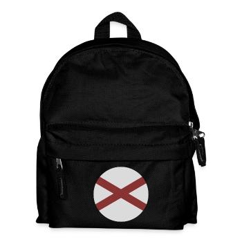 Drapeau rond de l’Alabama - Sac à dos Enfant - noir - Devant