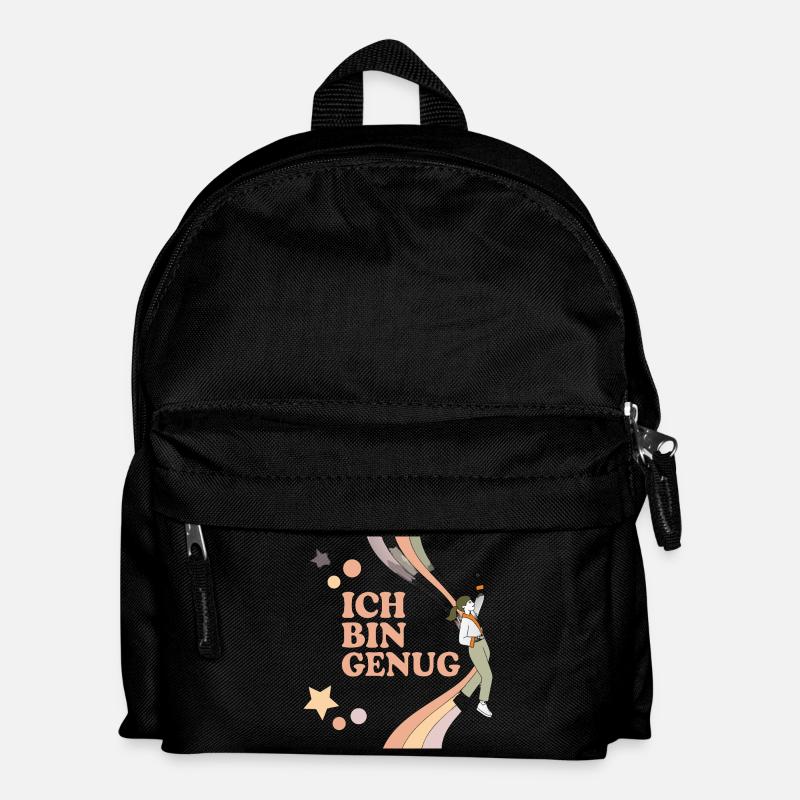 Ich bin Genug – Pastell Regenbogen Held - Kinder Rucksack - Schwarz