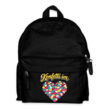 karneval konfetti im herzen - Kinder Rucksack - Schwarz - Vorne