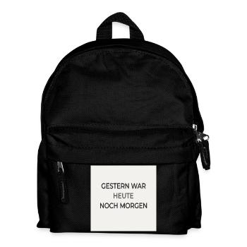 Hier était aujourd’hui encore demain – affiche typographique - Sac à dos Enfant - noir - Devant