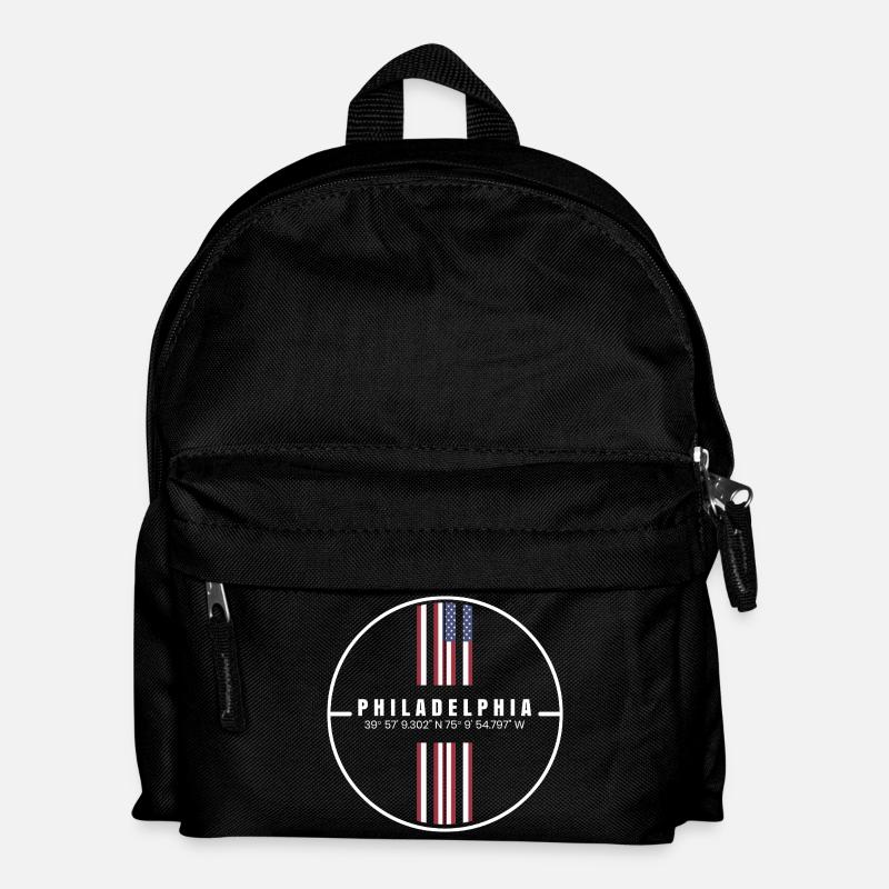 Philadelphia Coordinates - Kids' Backpack - black