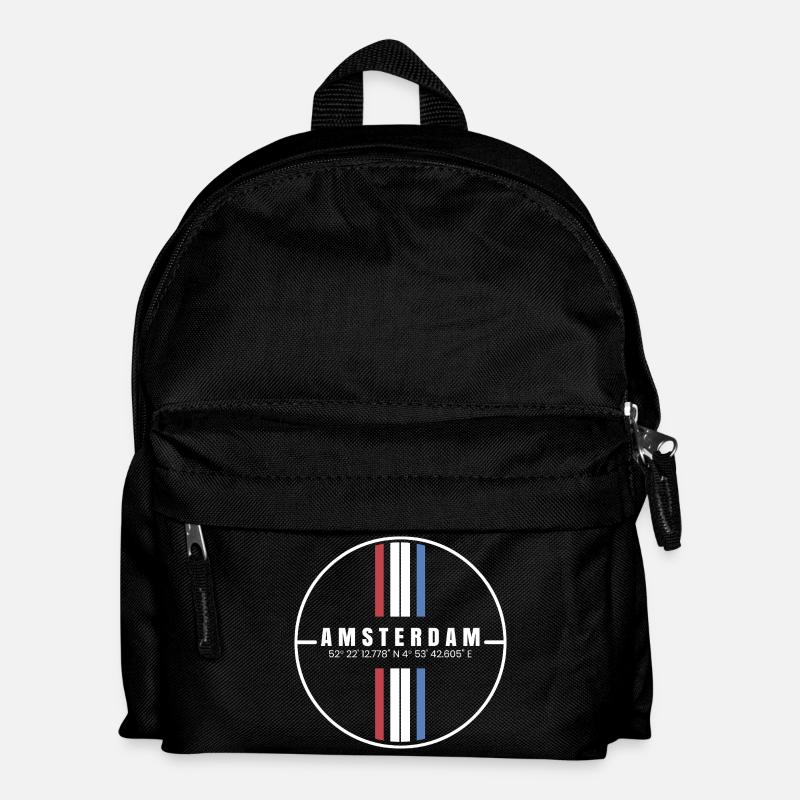 Amsterdam Coordinates - Kids' Backpack - black