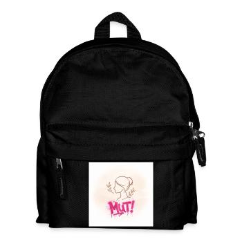 Courage ! Silhouette de femme graffite - Sac à dos Enfant - noir - Devant