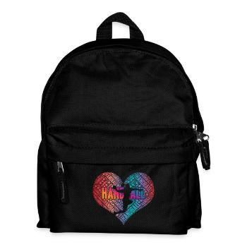 Handball Spielerin Herz - Kinder Rucksack - Schwarz - Vorne