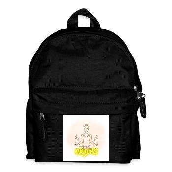 Haltung Meditation Illustration - Kinder Rucksack - Schwarz - Vorne