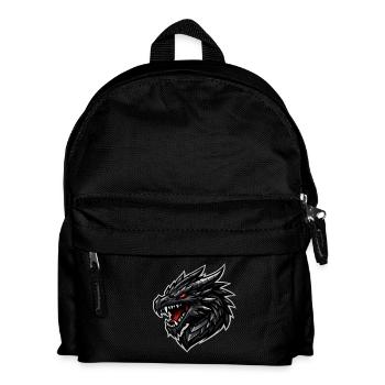 Dragon head with red eyes - Kids' Backpack - black - Front