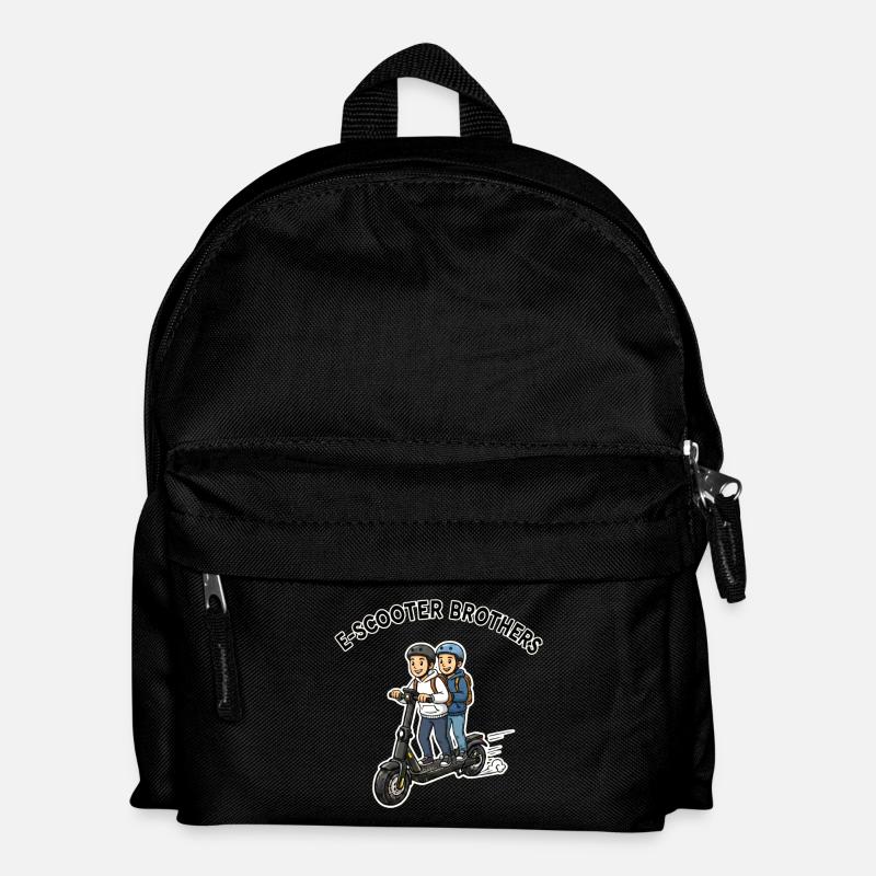 E-Scooter Brüder Duo - Kinder Rucksack - Schwarz