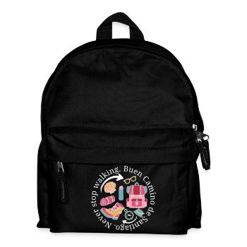 Buen Camino ne cesse jamais de marcher en rose pastel - Sac à dos Enfant - noir - Devant