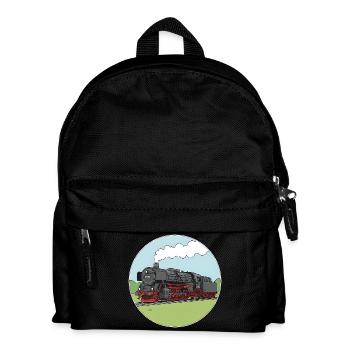 Steam Locomotive Locomotive Railway Locomotive Br01 - Kids' Backpack - black - Front