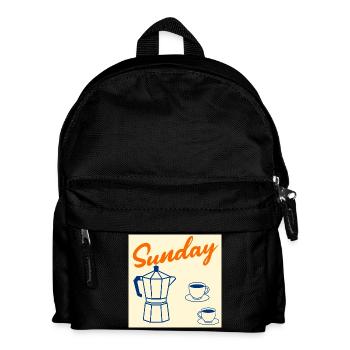 Sunday Coffee Couple - Kids' Backpack - black - Front