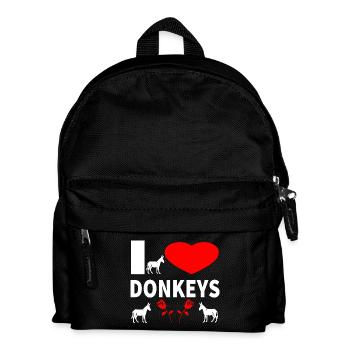 Esel - Kinder Rucksack - Schwarz - Vorne