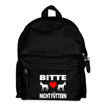 Esel - Kinder Rucksack - Schwarz - Vorne
