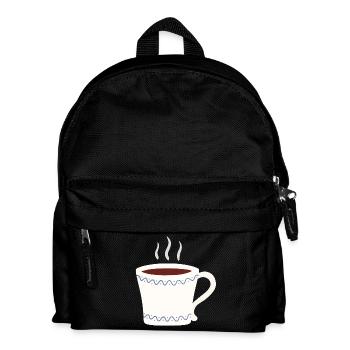Dampfender Becher mit blauem Wave-Verschluss - Kinder Rucksack - Schwarz - Vorne