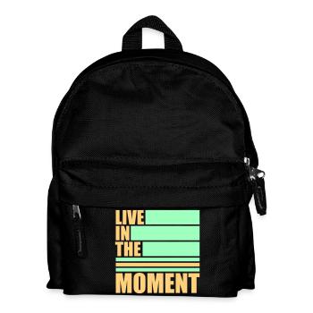 Live In The Moment Mindfulness Presence Awareness - Kids' Backpack - black - Front