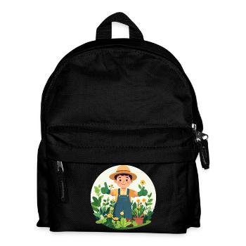 Gardener Green Thumb Plant Understander Motif - Kids' Backpack - black - Front