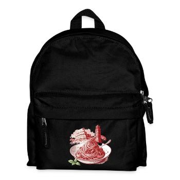 Roman pasta meets landmarks - Kids' Backpack - black - Front