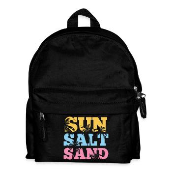 Sommerzeit - Sonne, Salz und Sand - Kinder Rucksack - Schwarz - Vorne